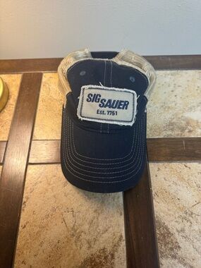 Sig Sauer Men’s Navy & Tan Patch Trucker Hat